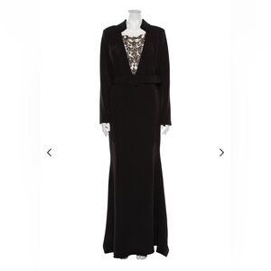 Badgley Mischka black evening gown.